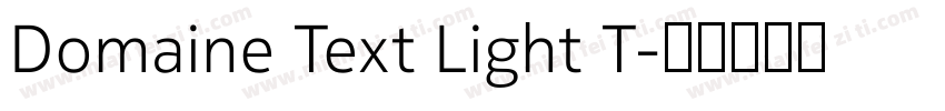 Domaine Text Light T字体转换